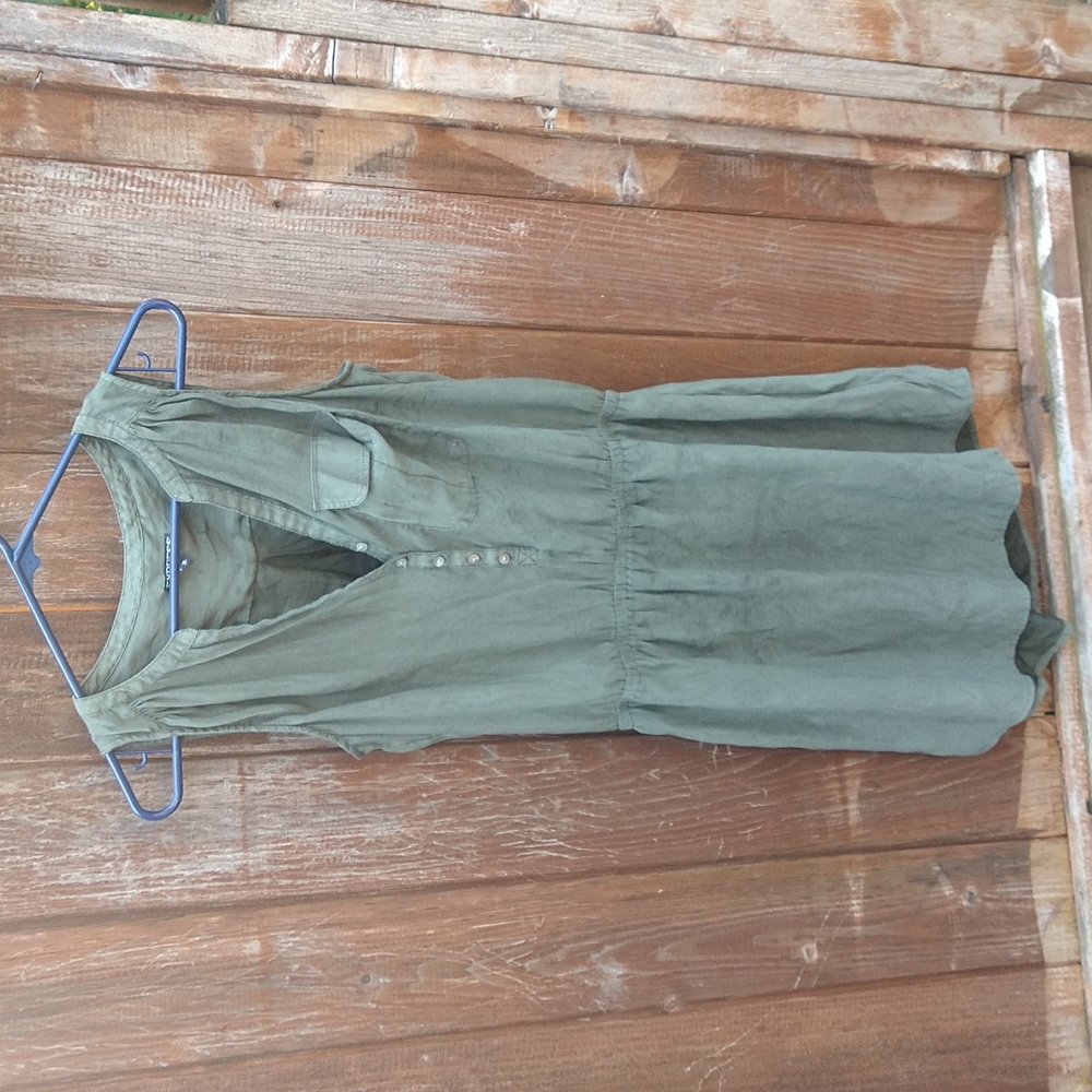 Express, olive green dress.